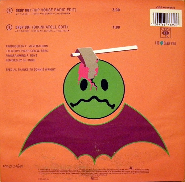 Mad-Alert Featuring Sherryl H. : Drop Out Re-Mix (Hip House Version) (7", Single)