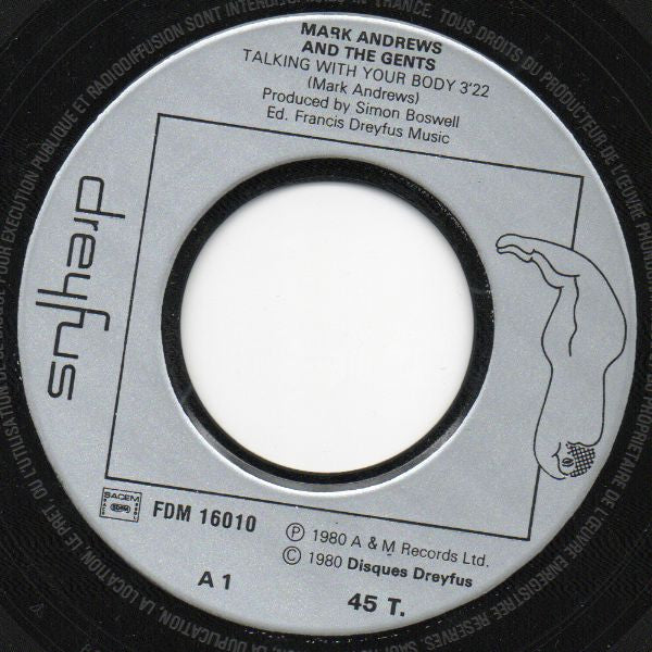 Mark Andrews And The Gents : Talking With Your Body / Big Boy (7", Single)
