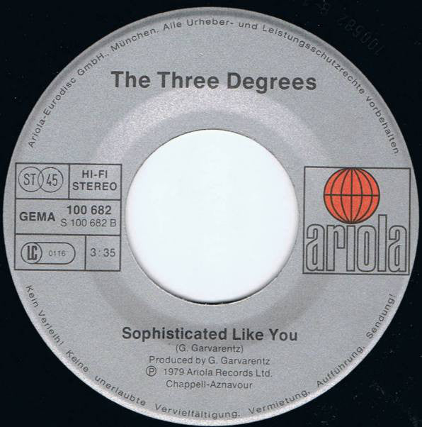 The Three Degrees : The Golden Lady (7", Single)