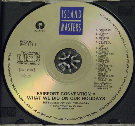 Fairport Convention : What We Did On Our Holidays (CD, Album, RE, PDO)