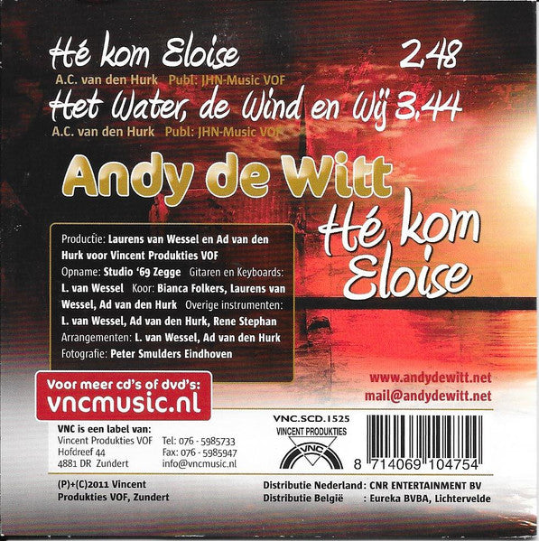 Andy de Witt : Hé Kom Eloise (CD, Single)