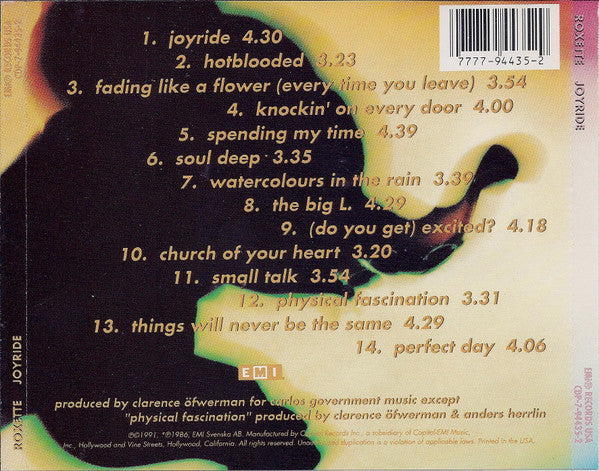 Roxette : Joyride (CD, Album)