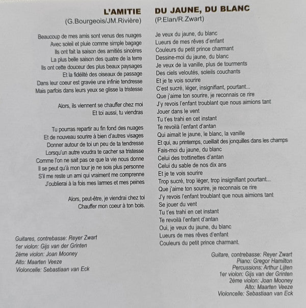 Philippe Elan : Du Jaune / Du Blanc (CD, Album)