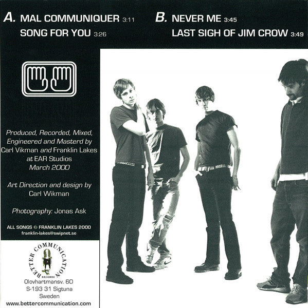 Franklin Lakes : Mal Communiquer (7", EP)