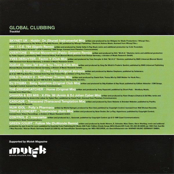 DJ Stigma : Global Clubbing (Norway) (CD, Comp, Mixed)