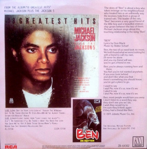 Michael Jackson : Ben / I Wanna Be Where You Are (7", RE)