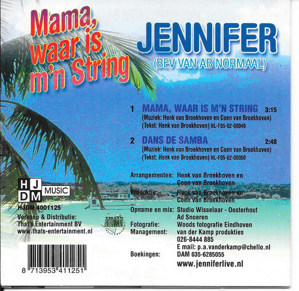 Jennifer (18) : Mama Waar Is M'n String (CD, Single)