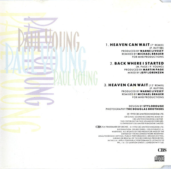 Paul Young : Heaven Can Wait (CD, Single)
