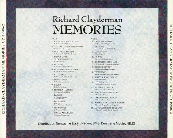 Richard Clayderman : Memories (2xCD, Comp)