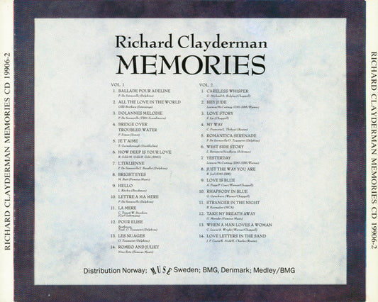 Richard Clayderman : Memories (2xCD, Comp)