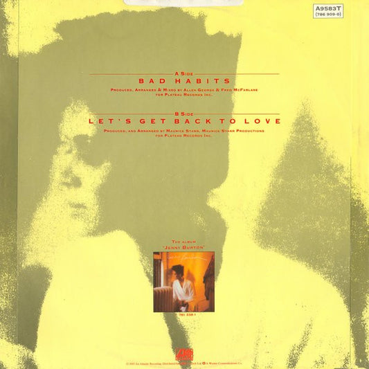 Jenny Burton : Bad Habits (Long Version) (12", Single, Pic)
