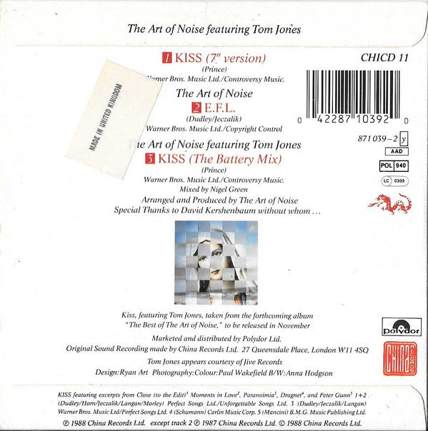The Art Of Noise Featuring Tom Jones : Kiss (CD, Single)