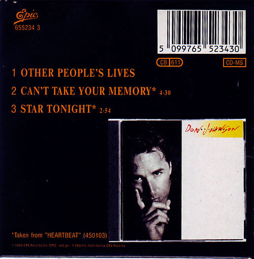 Don Johnson : Other People's Lives (CD, Mini, Maxi)