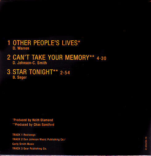Don Johnson : Other People's Lives (CD, Mini, Maxi)