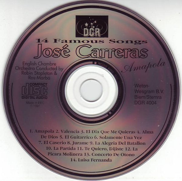 José Carreras : Amapola (CD, Comp)