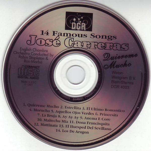 José Carreras : Quiereme Mucho (CD, Comp)