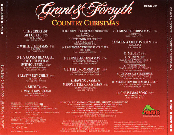 Grant & Forsyth : Country Christmas (CD, Album)