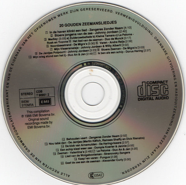 Various : 20 Gouden Zeemansliedjes (CD, Comp)