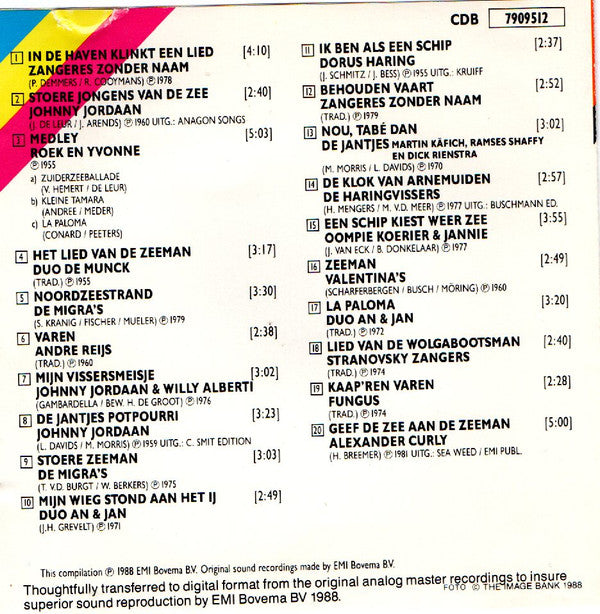 Various : 20 Gouden Zeemansliedjes (CD, Comp)