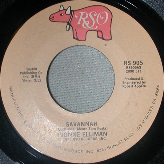 Yvonne Elliman : Savannah (7")