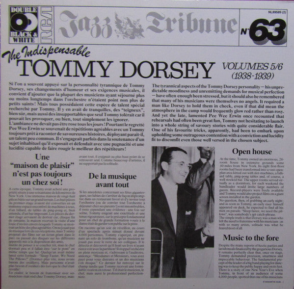 Tommy Dorsey : The Indispensable Tommy Dorsey Volumes 5/6 (1938-1939) (2xLP, Comp, RE, Gre)