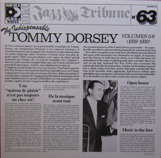 Tommy Dorsey : The Indispensable Tommy Dorsey Volumes 5/6 (1938-1939) (2xLP, Comp, RE, Gre)
