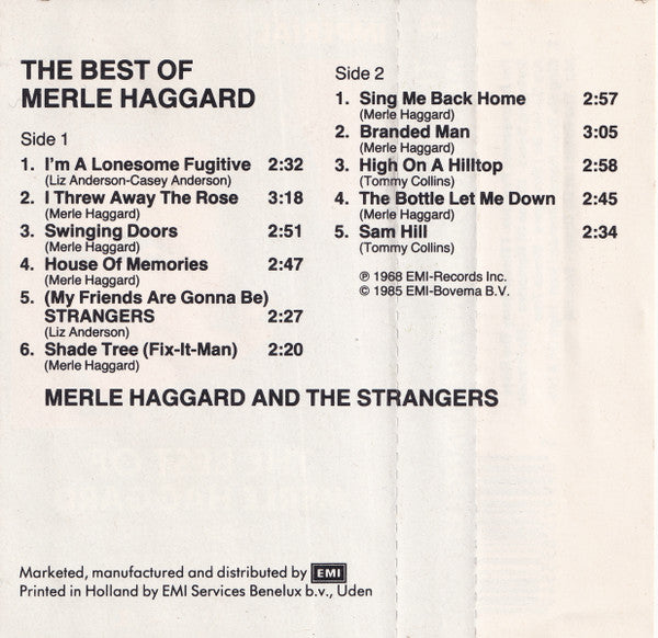 Merle Haggard And The Strangers (5) : The Best Of Merle Haggard (Cass, Comp, RE, Dol)