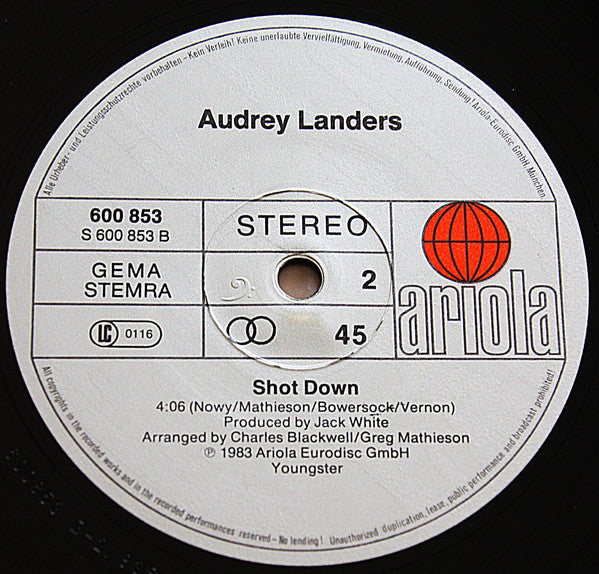 Audrey Landers : Manuel Goodbye (12", Maxi)