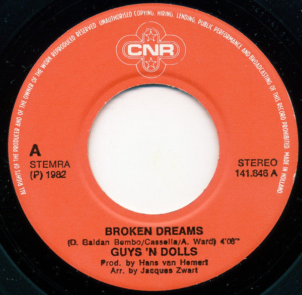Guys 'n Dolls : Broken Dreams (7", Single)