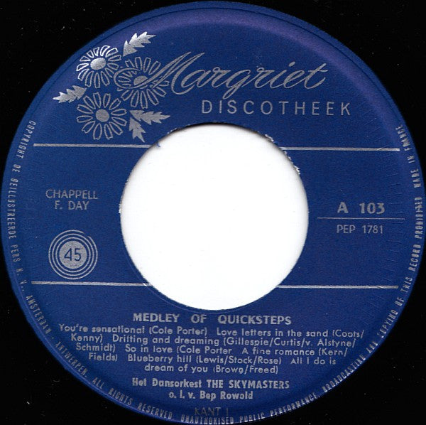 The Skymasters : Medley Of Quicksteps (7", EP)