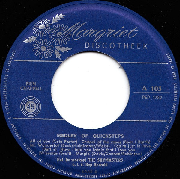 The Skymasters : Medley Of Quicksteps (7", EP)