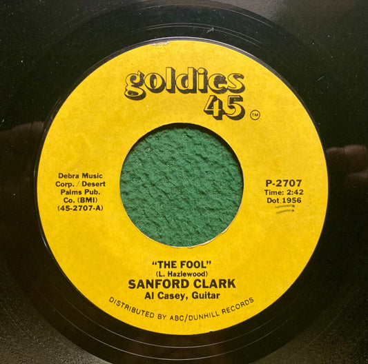 Sanford Clark : The Fool / Lonesome For A Letter (7", Single)