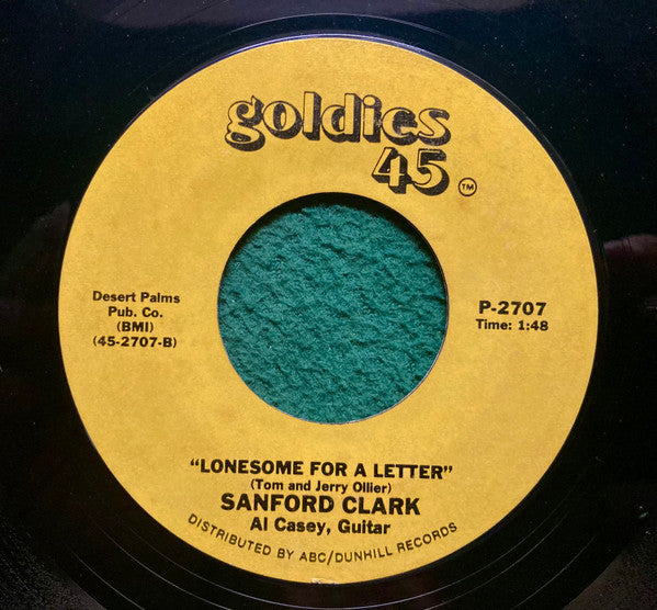 Sanford Clark : The Fool / Lonesome For A Letter (7", Single)