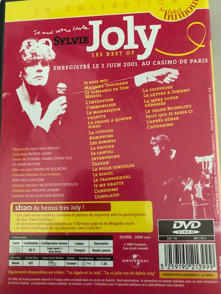 Sylvie Joly : Je Suis Votre Idole . Les Best Of ..... Casino De Paris Live   (DVD, PAL)