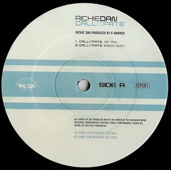 Richie Dan : Call It Fate (12")