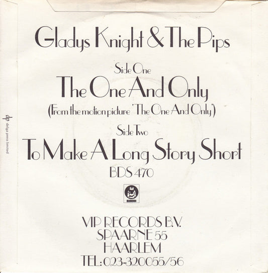 Gladys Knight And The Pips : The One And Only (7", Single)