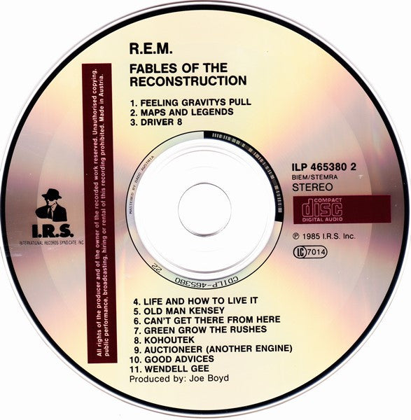 R.E.M. : Fables Of The Reconstruction (CD, Album, RE)