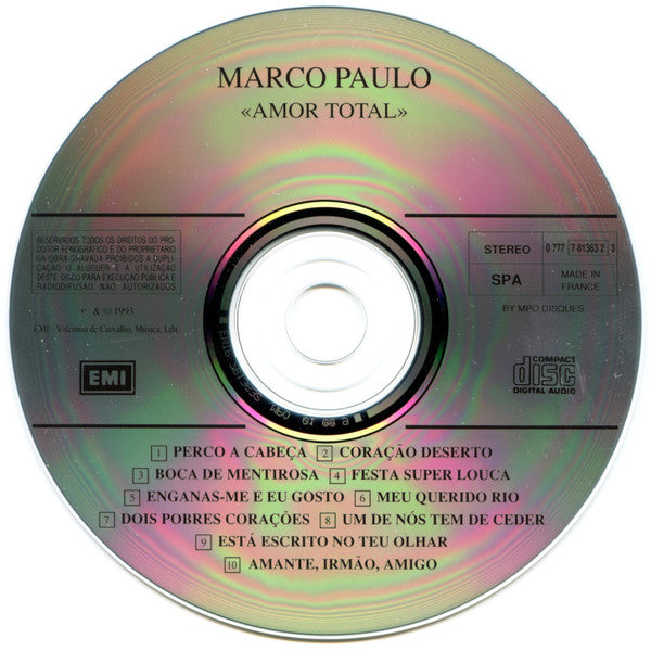 Marco Paulo : Amor Total (CD, Album, RP, MPO)