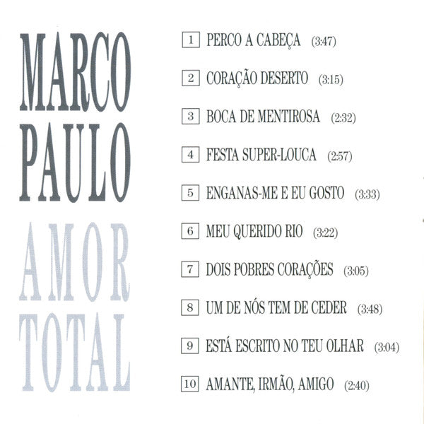 Marco Paulo : Amor Total (CD, Album, RP, MPO)