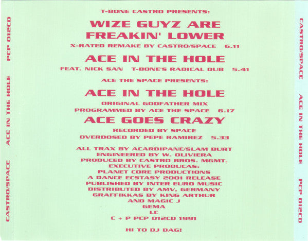 T-Bone Castro / Ace The Space : Ace In The Hole (CD, Maxi)