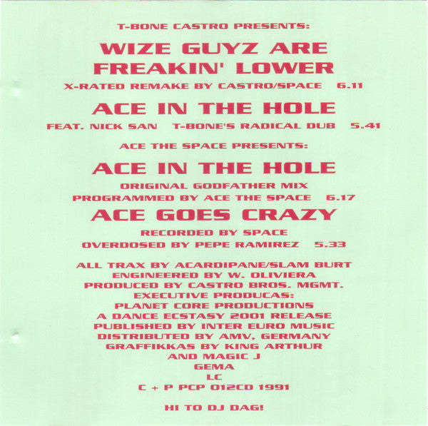 T-Bone Castro / Ace The Space : Ace In The Hole (CD, Maxi)