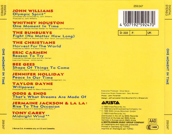 Various : One Moment In Time (CD, Album)