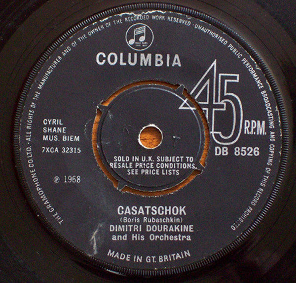 Dimitri Dourakine Und Sein Orchester : Casatschok (7", Single, RM, 4 P)