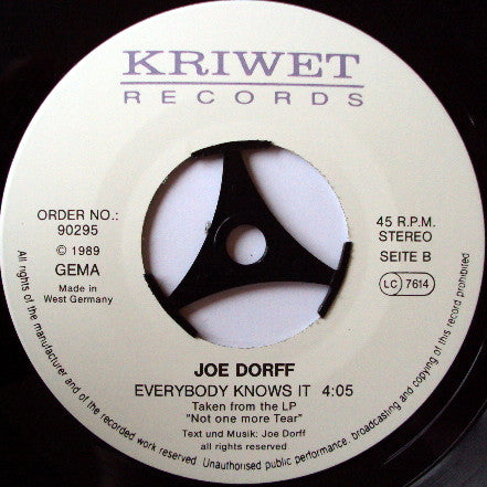 Joe Dorff : It's A Miracle (7")
