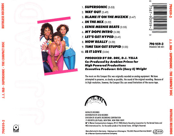 J.J. Fad : Supersonic - The Compact Disc (CD, Album)