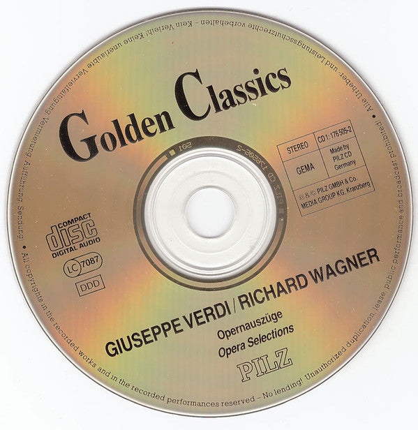 Richard Wagner, Giuseppe Verdi : DDD Golden Classics (2xCD, Comp)