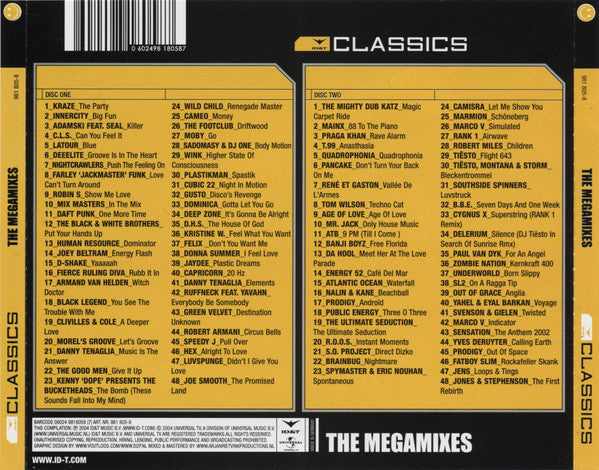 Various : ID&T Classics - The Megamixes (2xCD, Mixed)