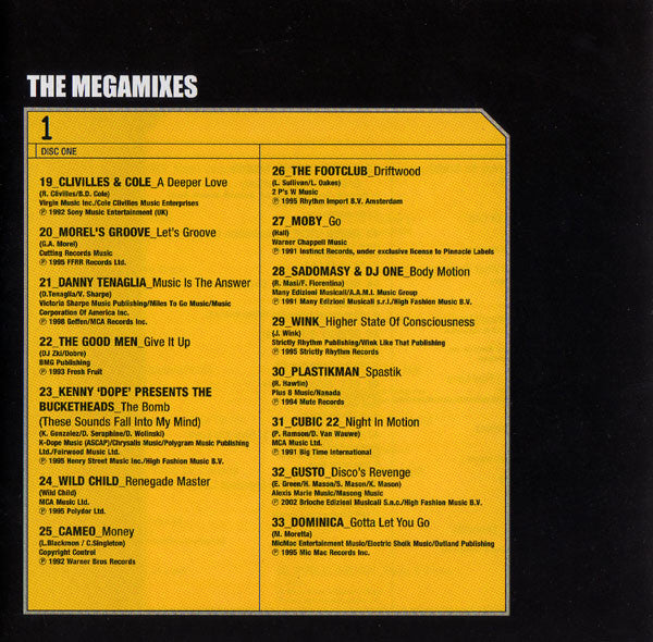 Various : ID&T Classics - The Megamixes (2xCD, Mixed)