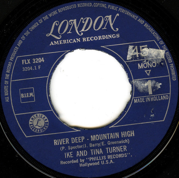 Ike & Tina Turner : River Deep - Mountain High (7", Single)
