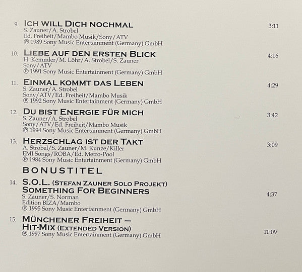Münchener Freiheit : Die Grossen Erfolge (CD, Comp)